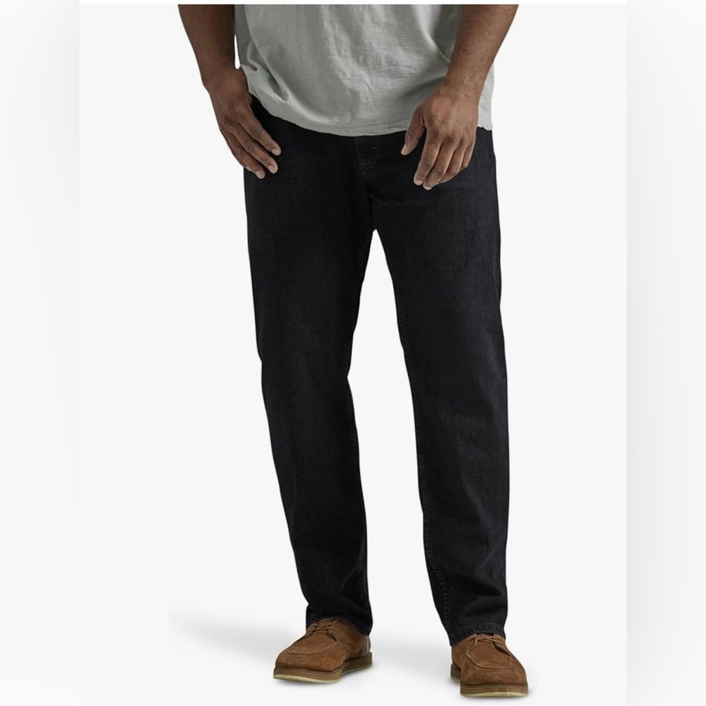 Lee Men's Big & Tall Legendary Regular Straight Jean Dark Blue Denim Size 54x34